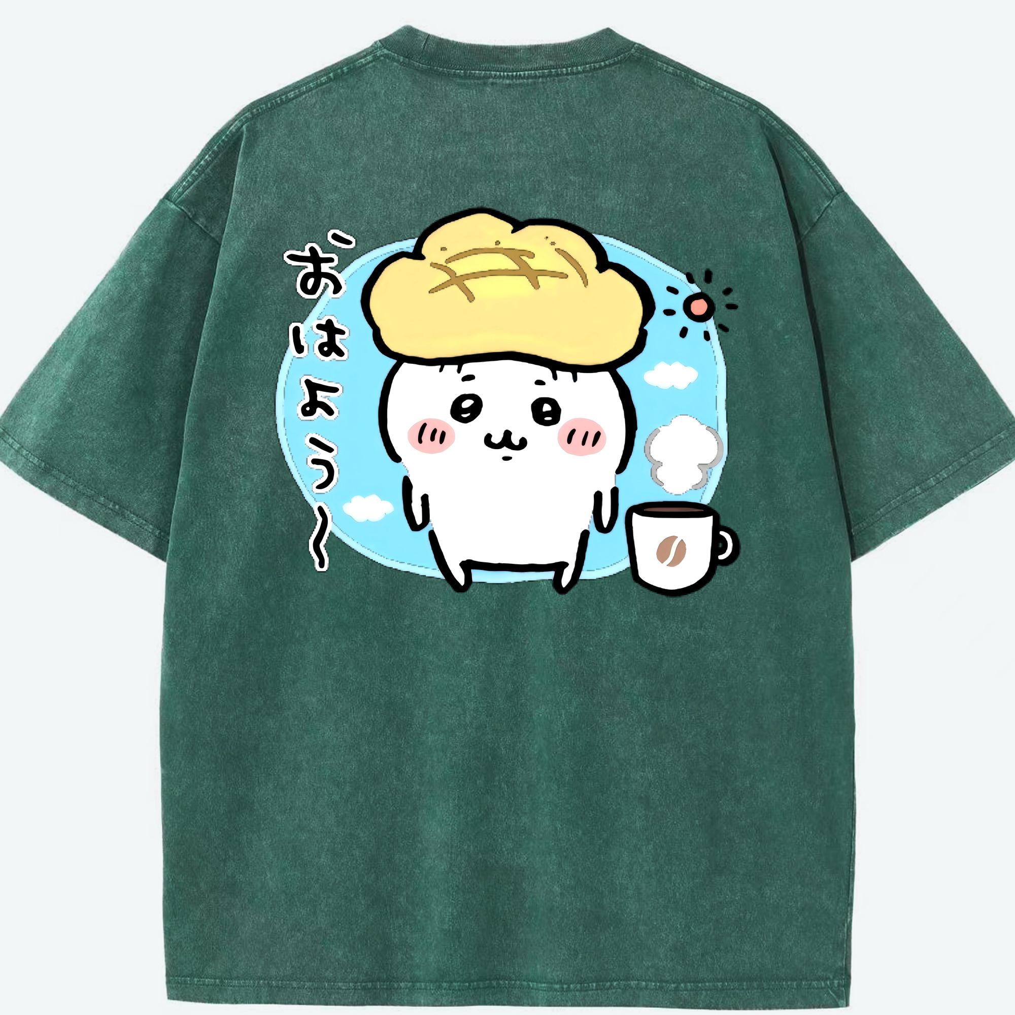 （画像用） ちいかわ ちいかわ Chii-kawa chiikawa 綿100% ヴィンテージ風 半袖Tシャツ（背面プリント）